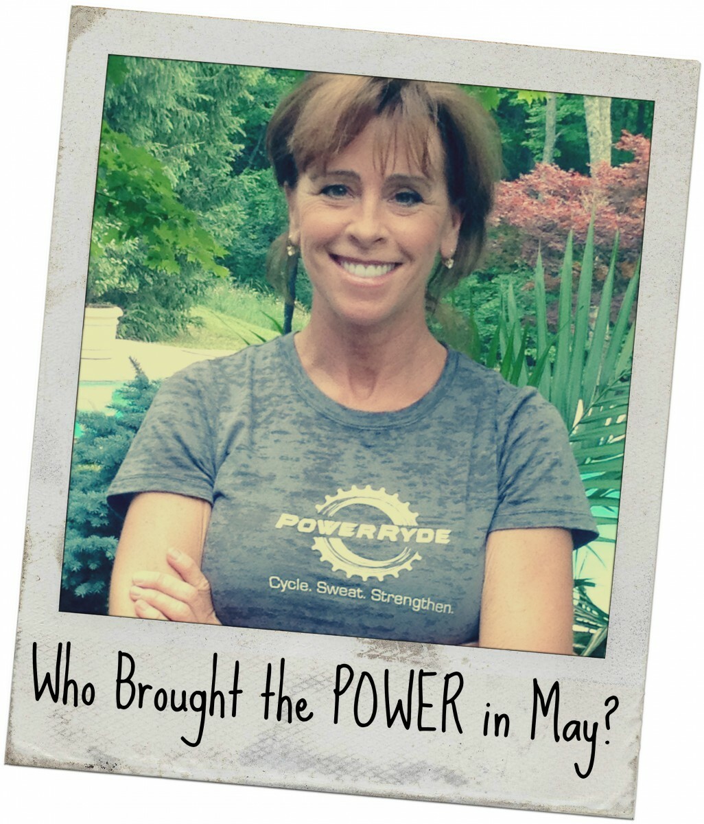 Polaroid style picture of Leigh Anne Meurer with 'Who Brought the POWER in May'?